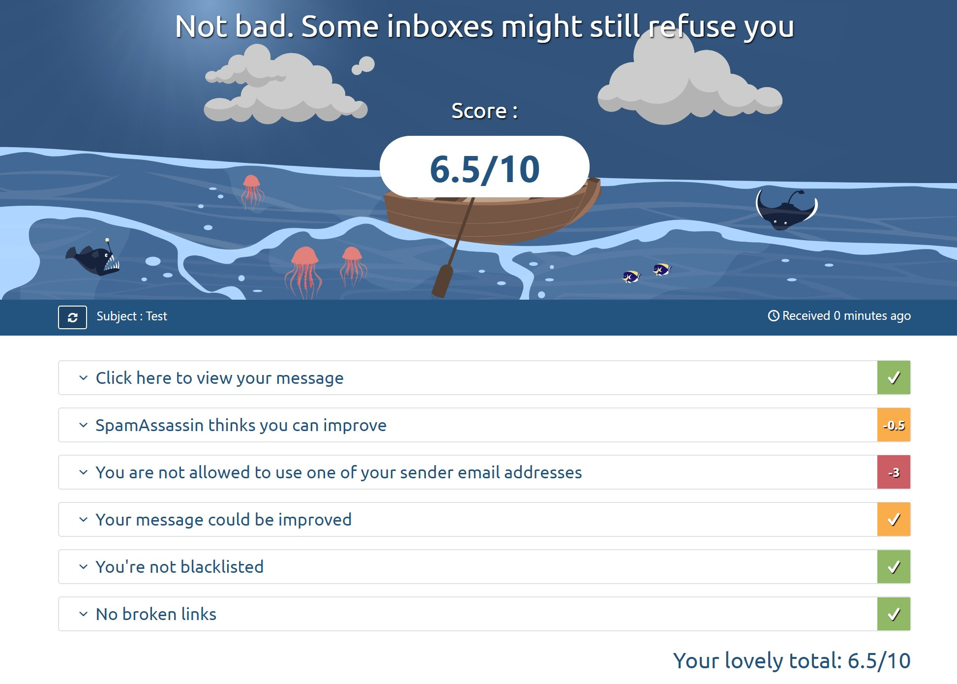 Mail Tester可以幫助處理垃圾郵件