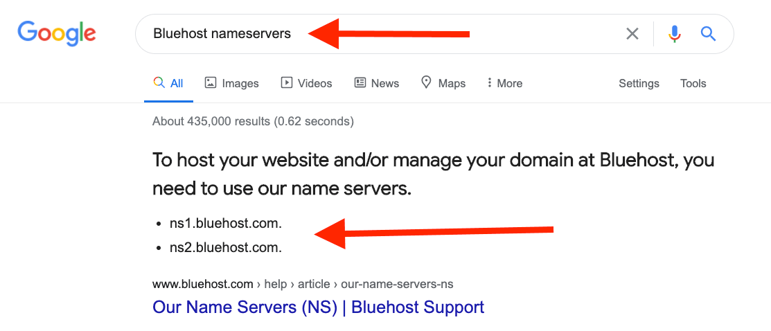 当您想将电子邮件地址转移到另一个提供商时，Bluehost名称服务器