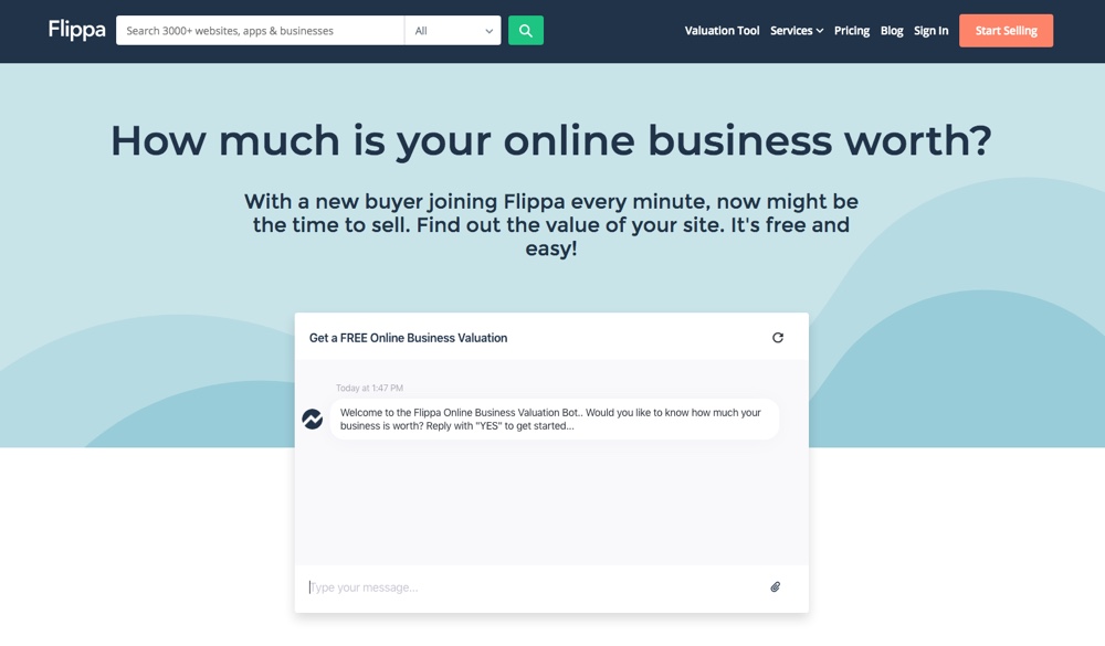 Flippa网站评估工具