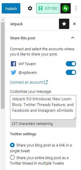jetpack-9-0-引入了织机块-twitter-threads-feature-and-facebook-and-instagram-oembeds Jetpack 9.0引入了Loom Block，Twitter Threads功能以及Facebook和Instagram oEmbeds