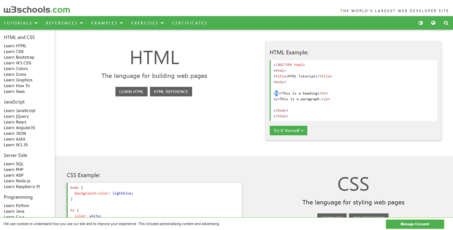 W3學校HTML互動課程