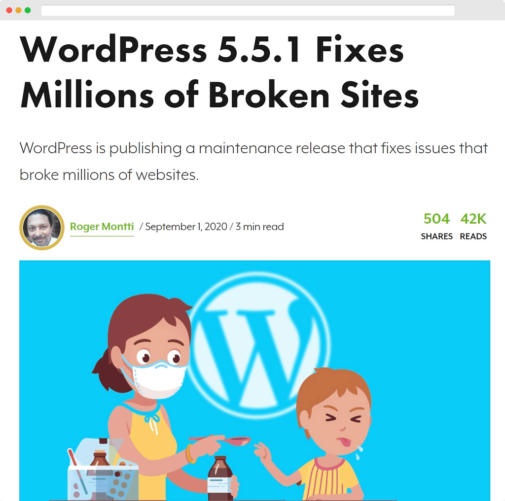 WordPress 5.5.1維護版本可修復錯誤和損壞的站點