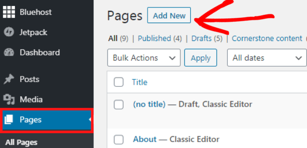 add-new-page-wordpress
