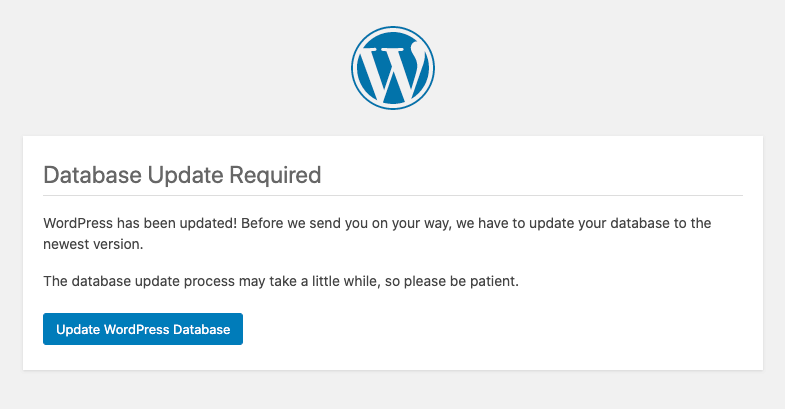 需要WordPress 5.6資料庫更新 