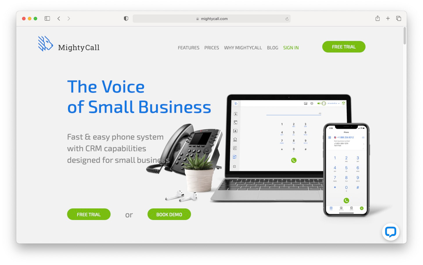 MightyCall是适合小型企业的虚拟电话系统之一