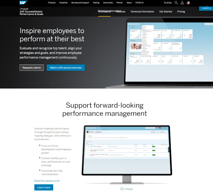 最佳績效評估軟體：SAP SuccessFactors