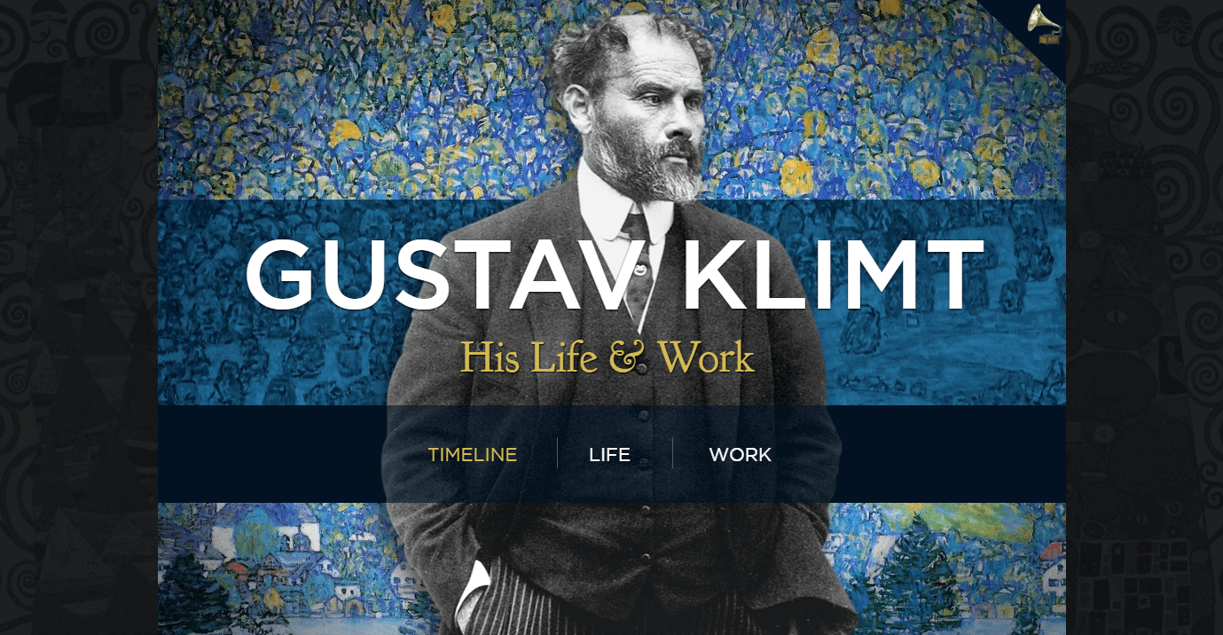古斯塔夫·克里姆特（Gustav Klimt）的網站。