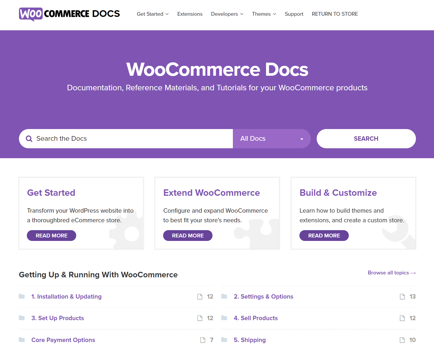 WooCommerce文档
