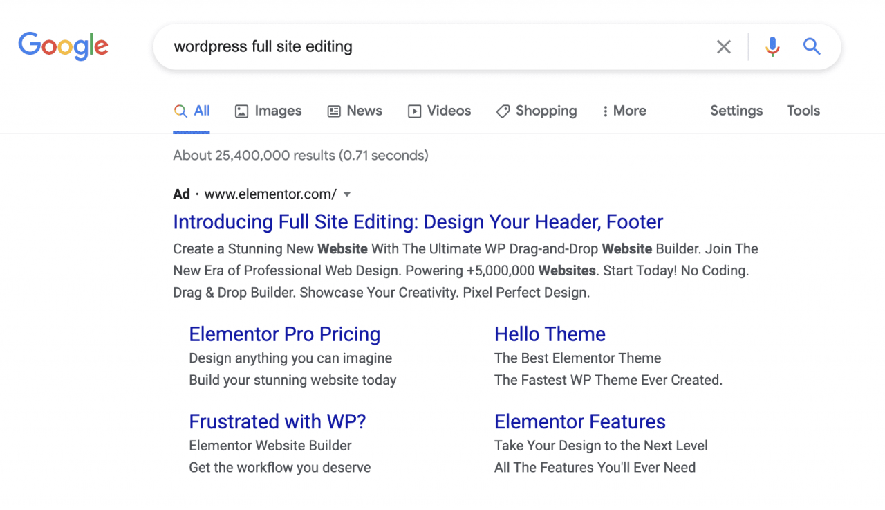Elementor通過Google廣告定位全站編輯來提高眉毛Elementor通過Google Ads定位全站編輯來提高眉毛