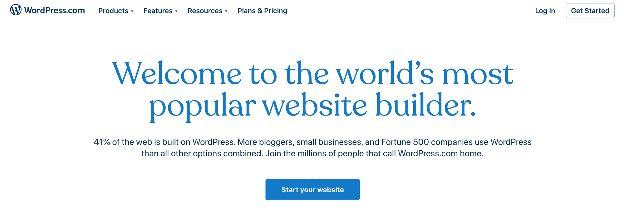 WordPress.com網站生成器。