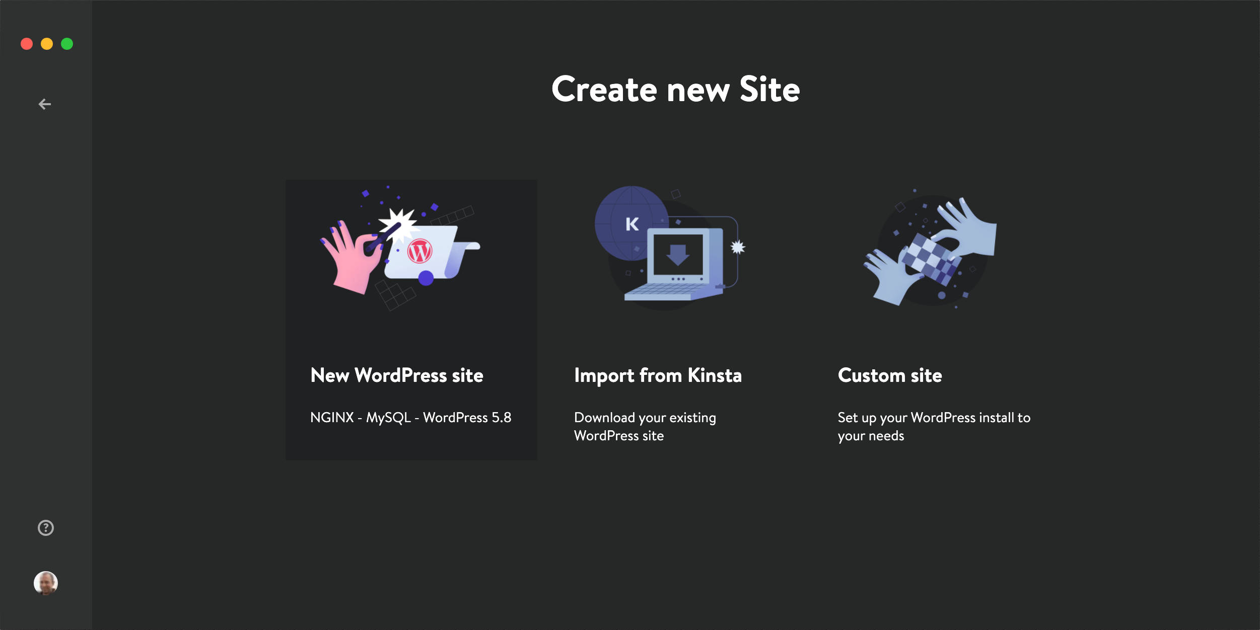 在 DevKinsta 中創建一個新的 WordPress 網站。