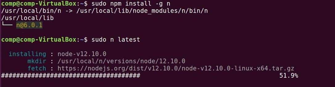 在 ubuntu 上更新 npm 版本。