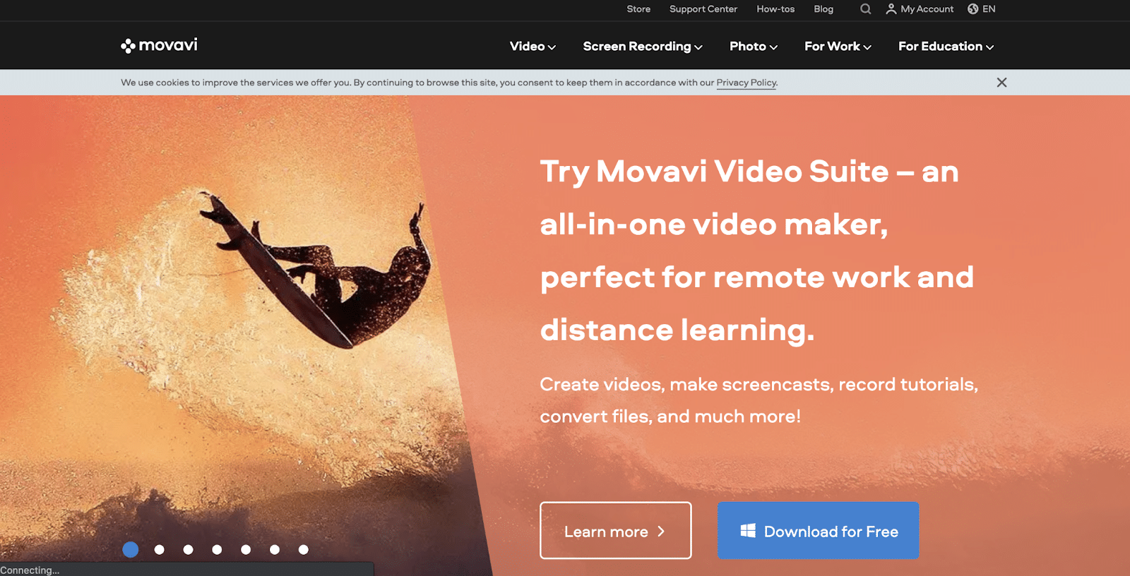 使用 Movavi 屏幕錄像機實時捕捉內容。