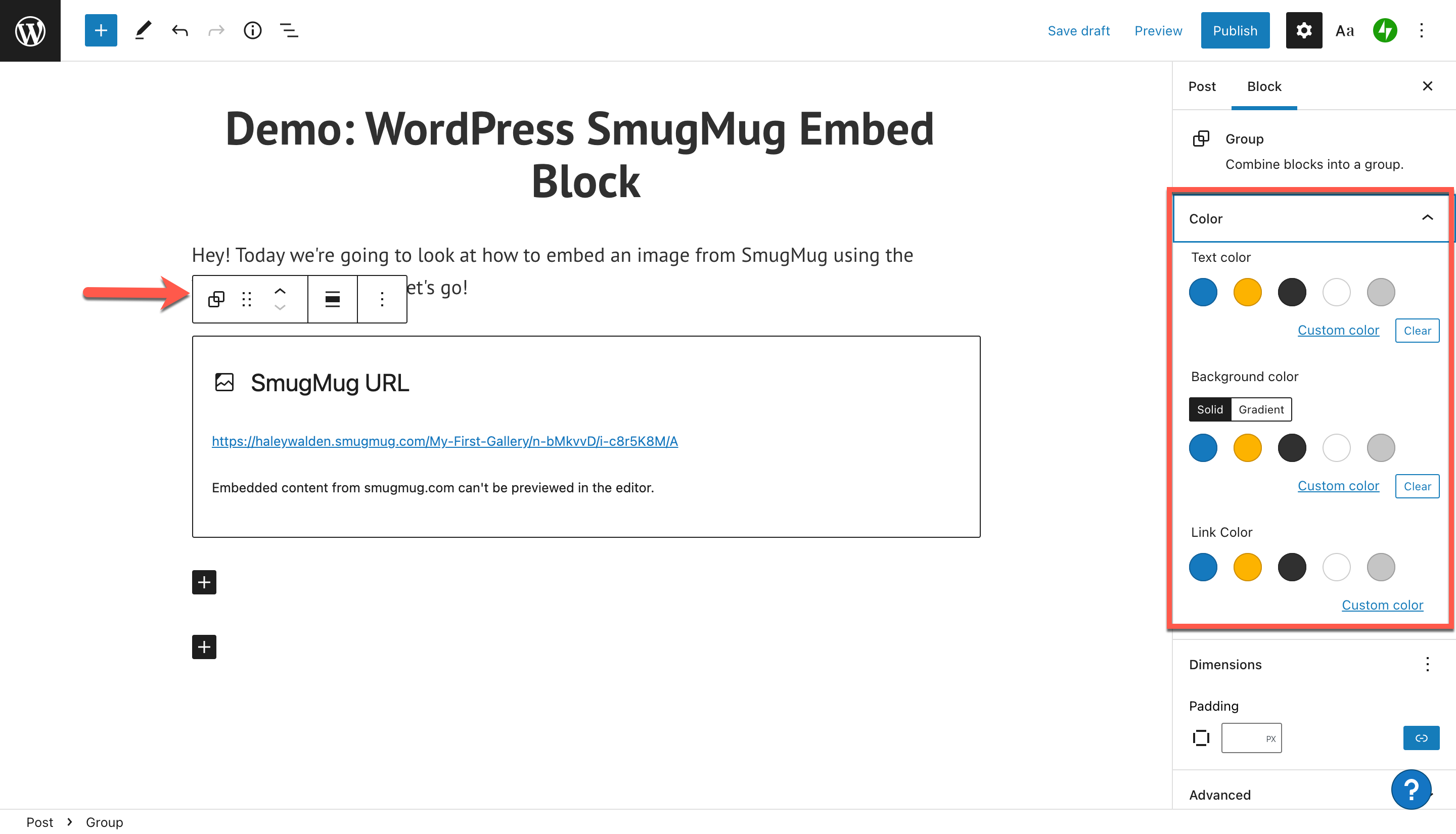 如何使用 wordpress-smugmug-embed-block-12