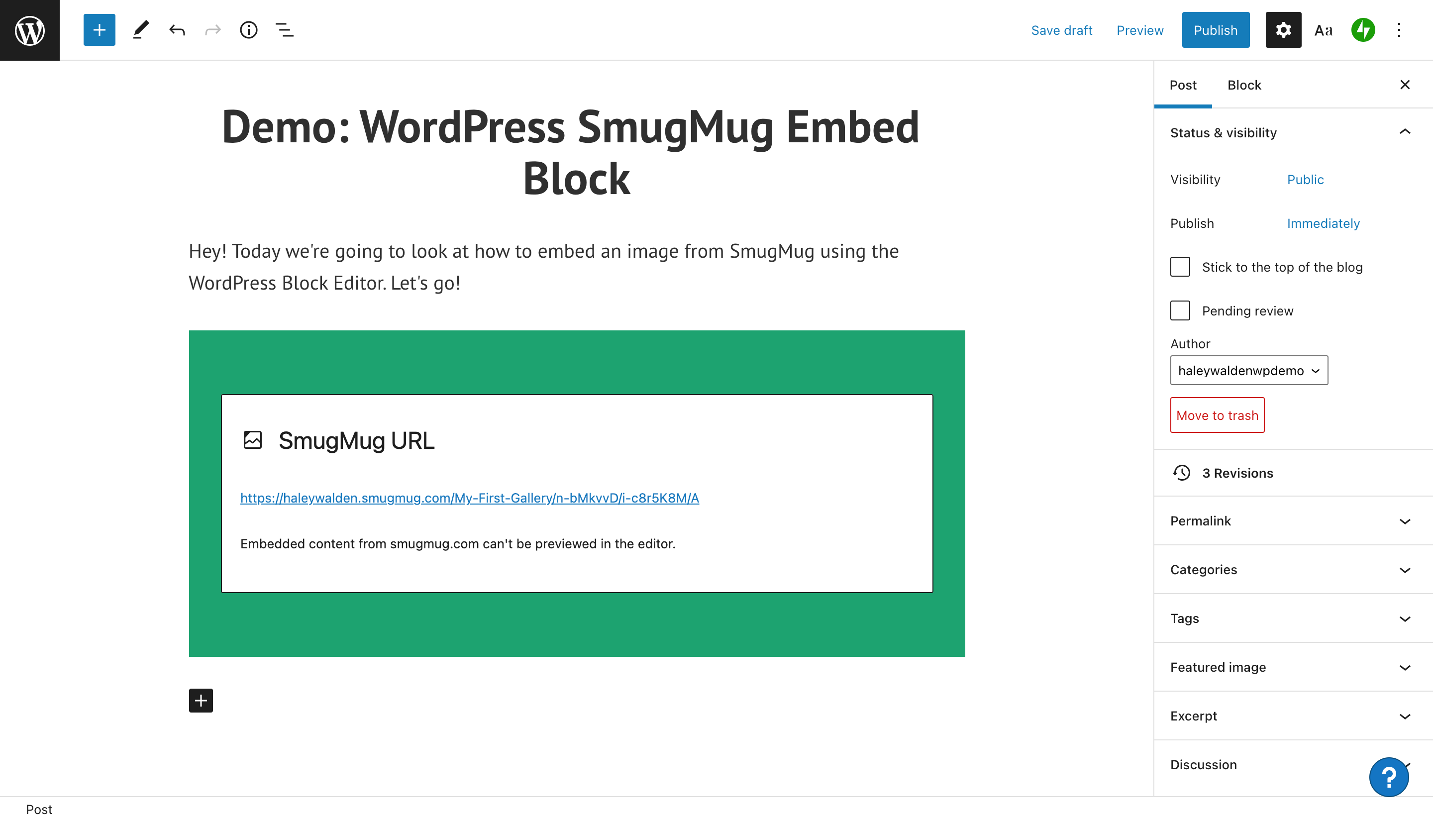 如何使用 wordpress-smugmug-embed-block-14