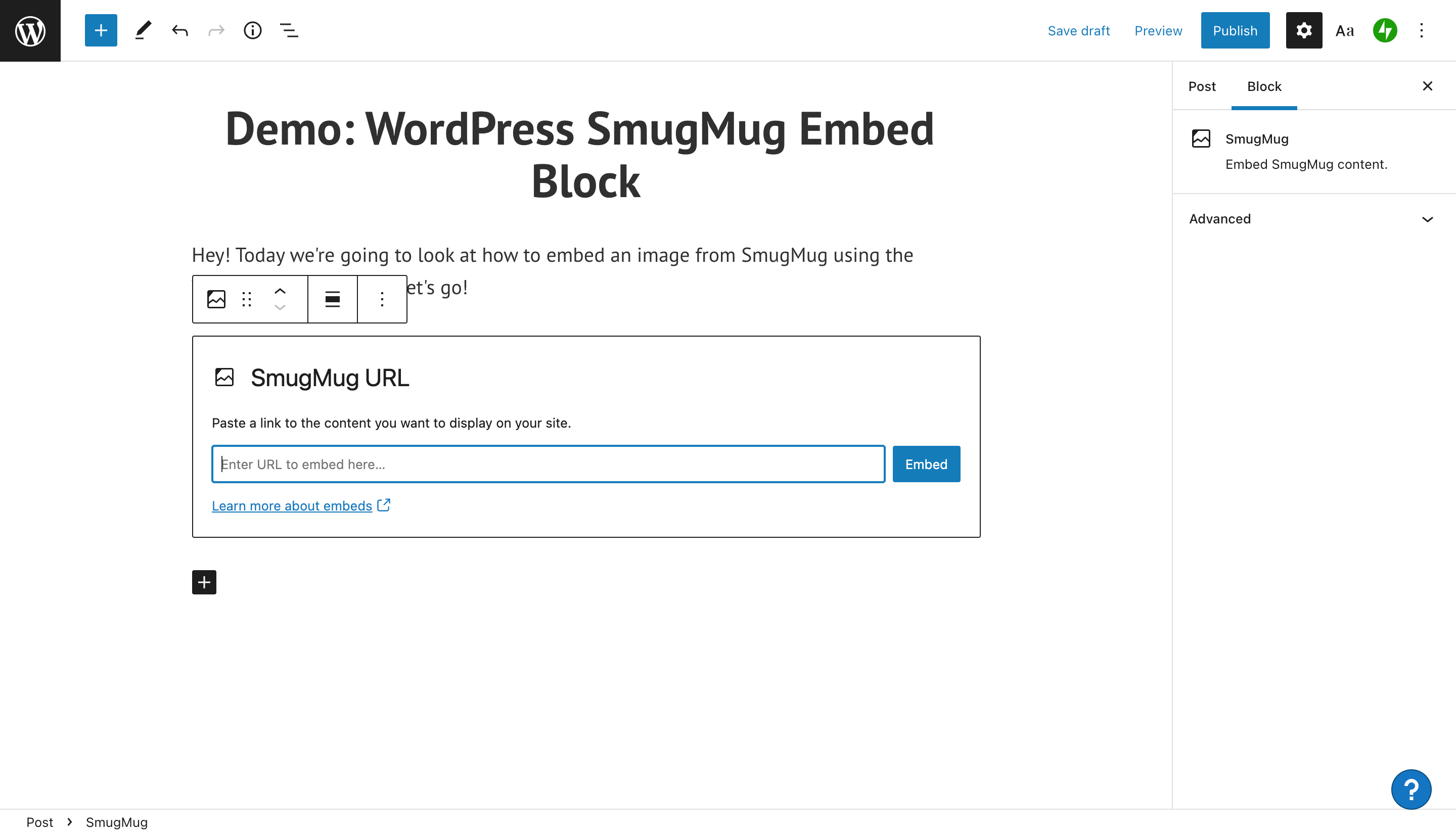 如何使用 wordpress-smugmug-embed-block-4