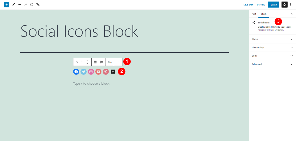 如何使用 wordpress-social-icons-block-6
