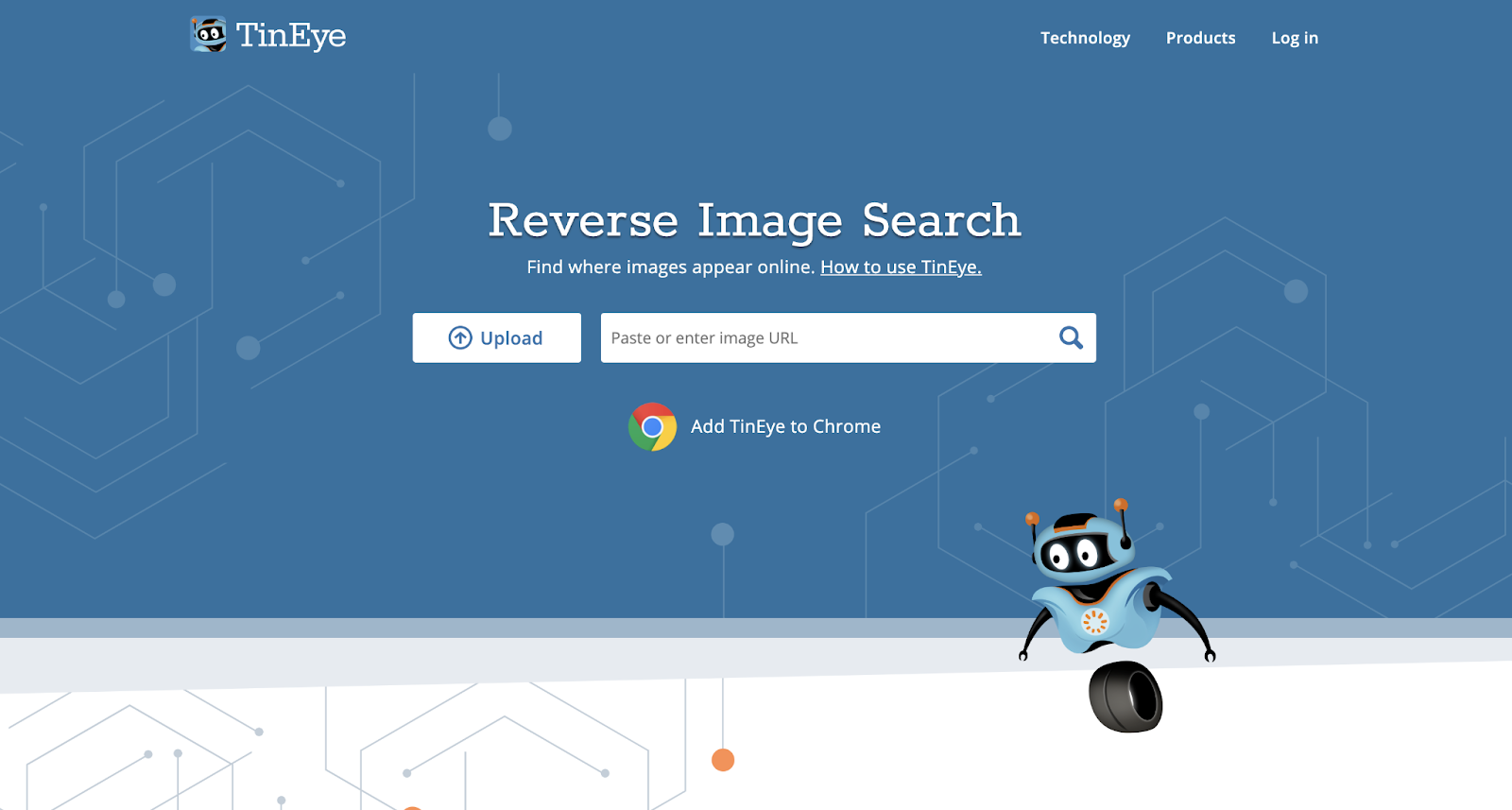 TinEye 是一個流行的圖像搜索引擎。