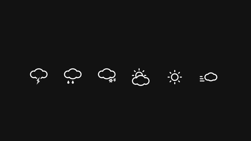 動畫 SVG 天氣圖標