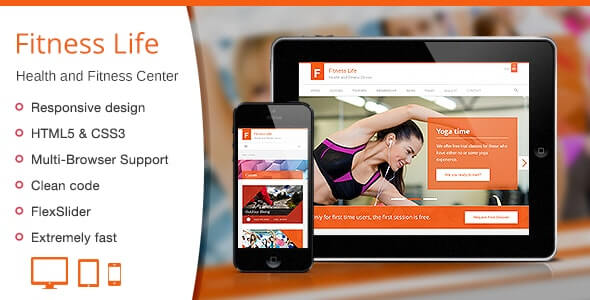 健身生活 HTML 网站模板