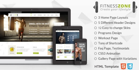 健身区 HTML 模板
