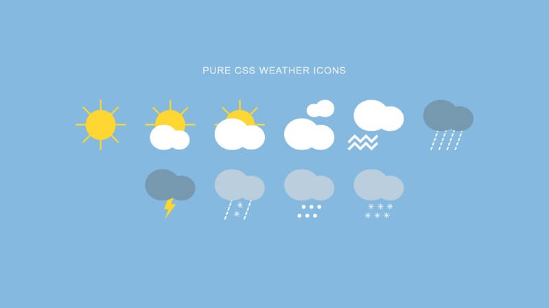 纯 CSS 天气图标