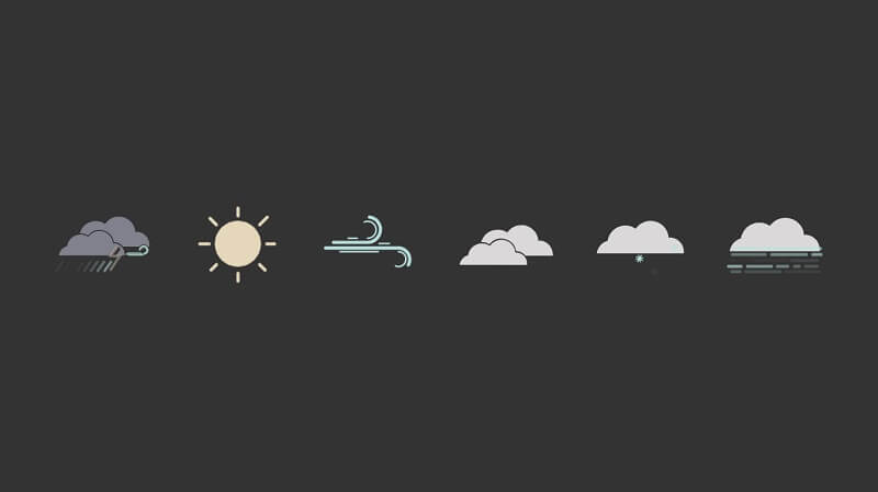 一些天氣圖標 SVGS
