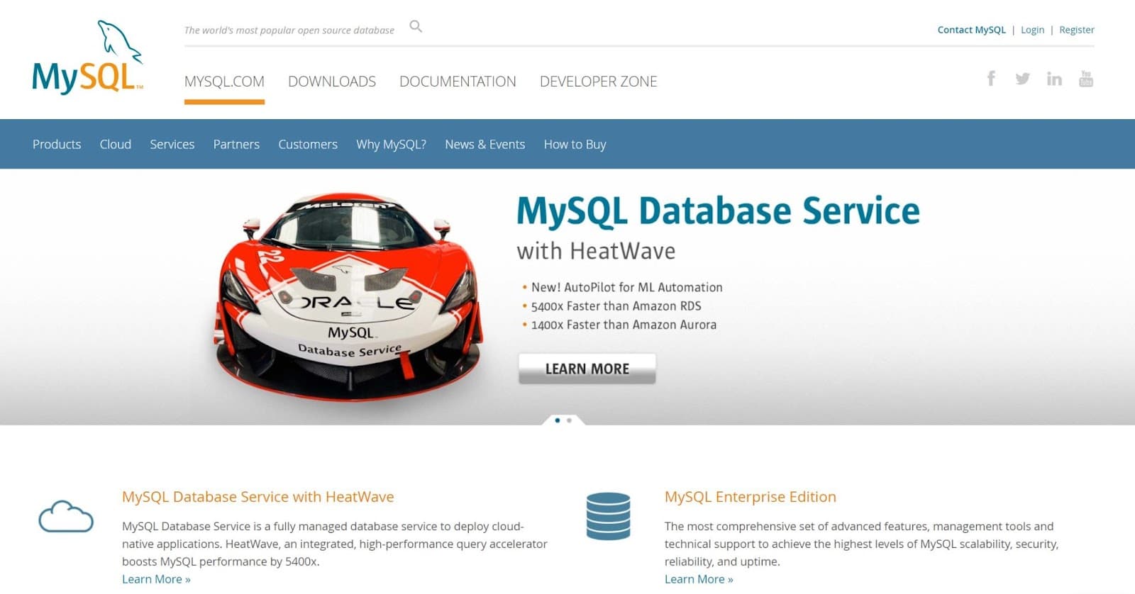 MySQL网站主页