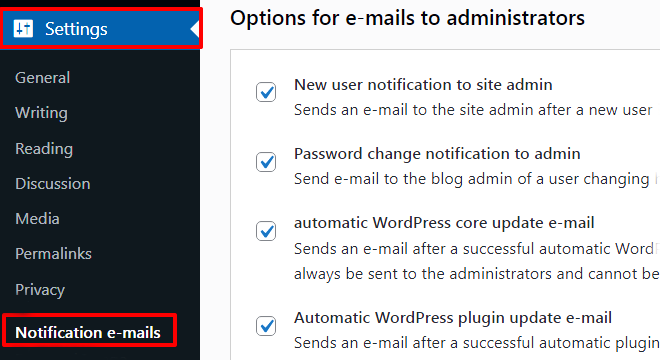在 WordPress 中禁用新用戶通知。 
