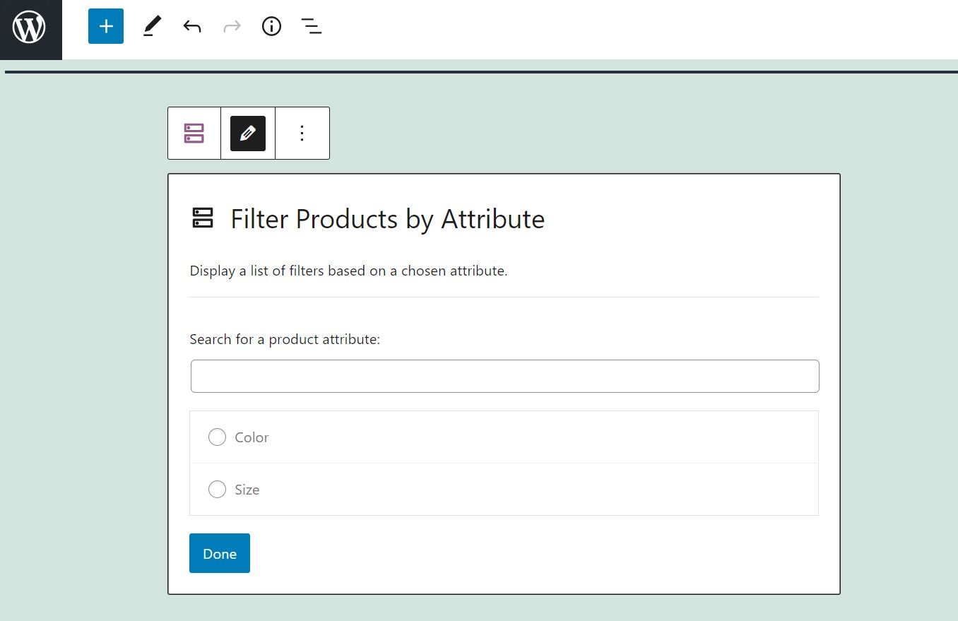 how-to-use-the-filter-products-by-attribute-woocommerce-block-1 如何使用 WooCommerce Block 屬性過濾產品