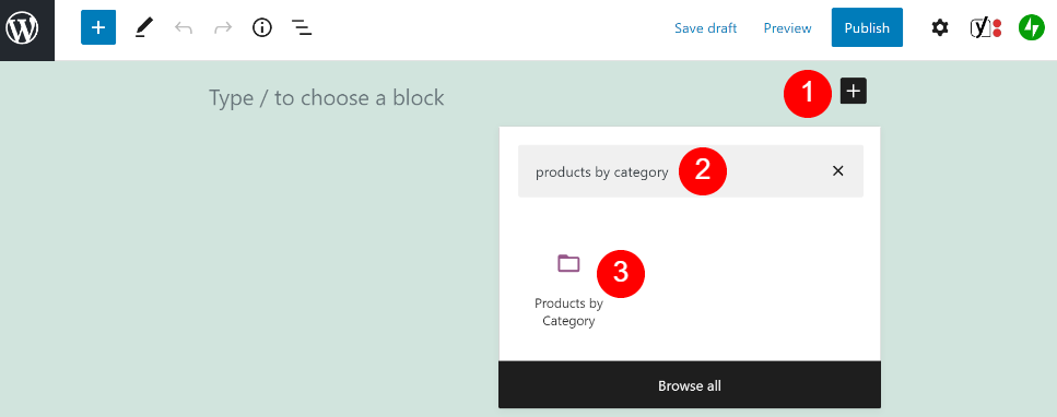 how-to-use-the-product-by-category-woocommerce-block 如何按类别使用产品 WooCommerce Block