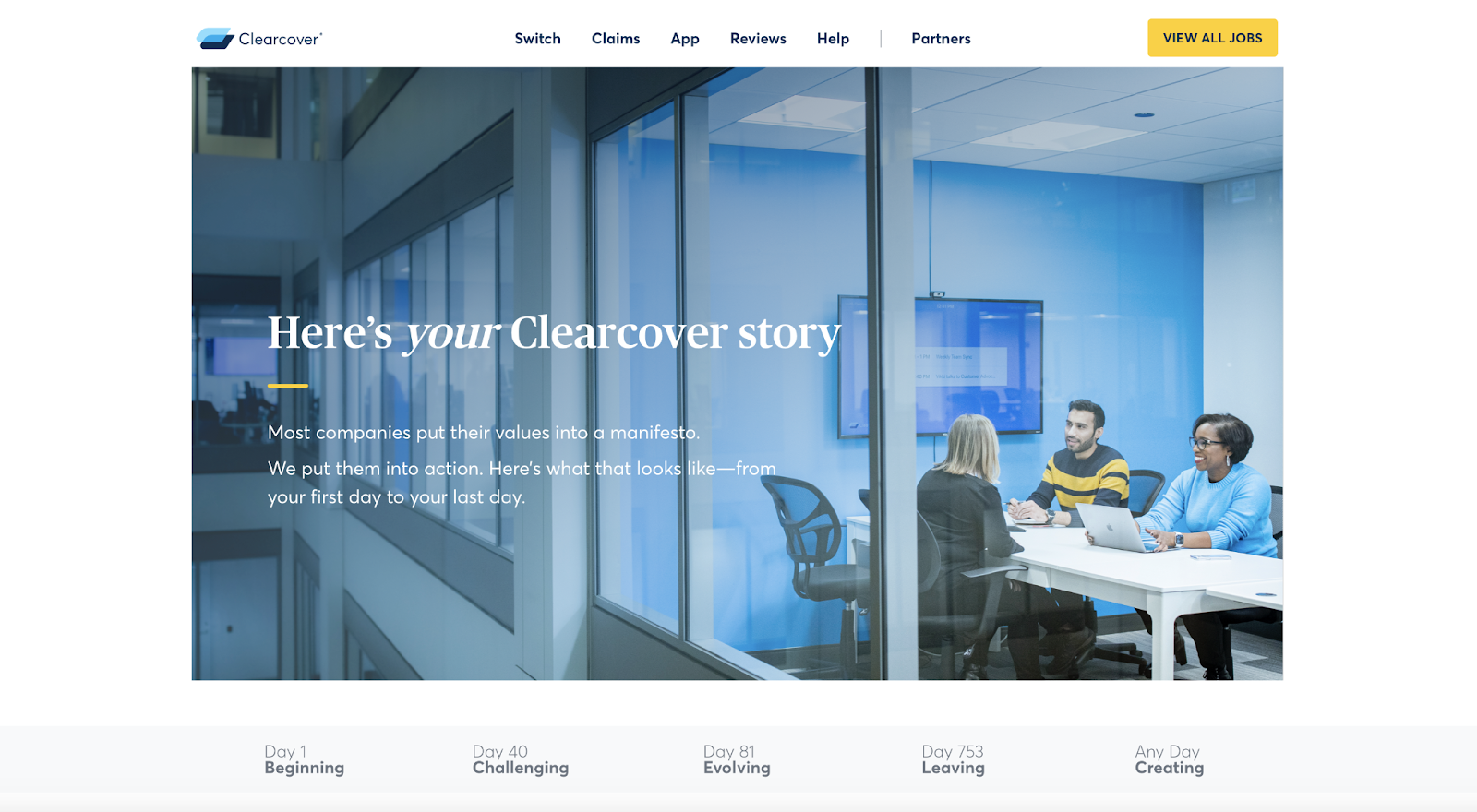 Clearcover 邀请新员工绘制他们自己的故事。