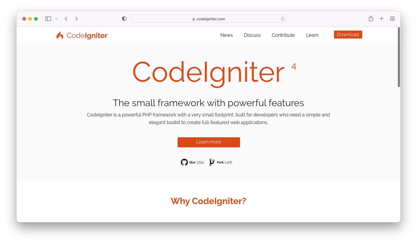 PHP 框架：CodeIgniter