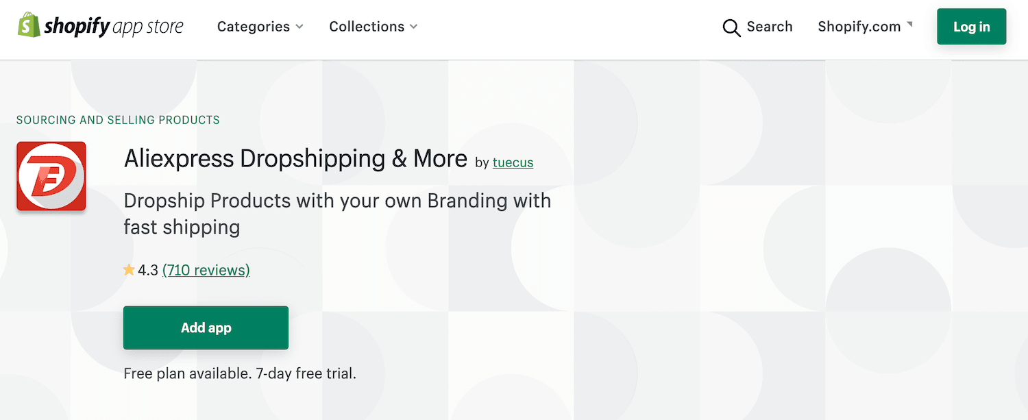 Shopify 直銷應用程序。