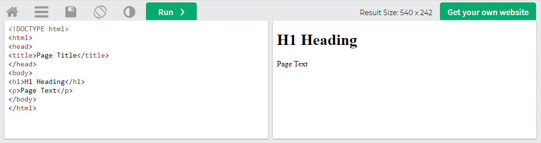 HTML 中的標題