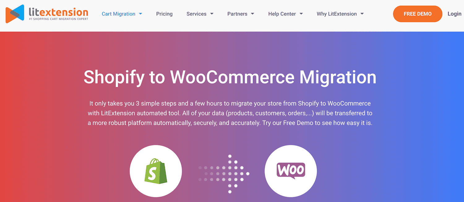 Shopify 到 WooCommerce 迁移。