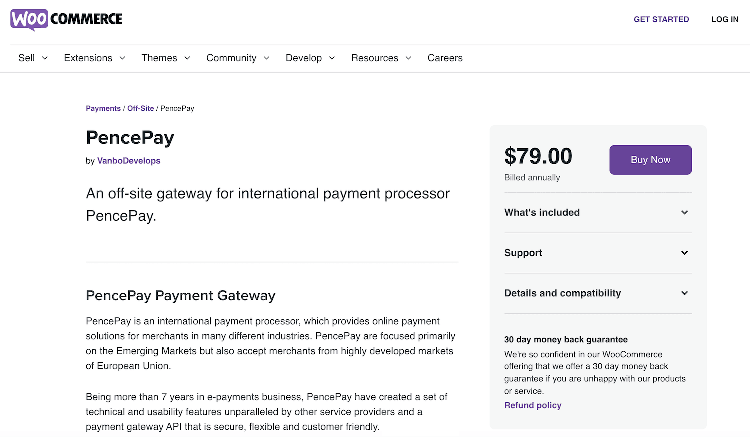 WooCommerce 支付网关扩展。