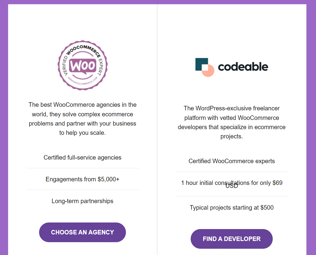WooCommerce 支持合作夥伴和選項