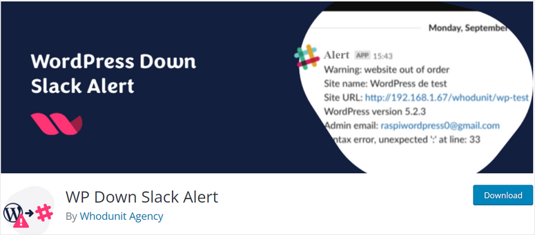 wp down slack alert wordpress slack插件