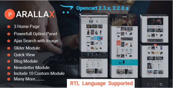 Prallax-多用途 OpenCart 模板