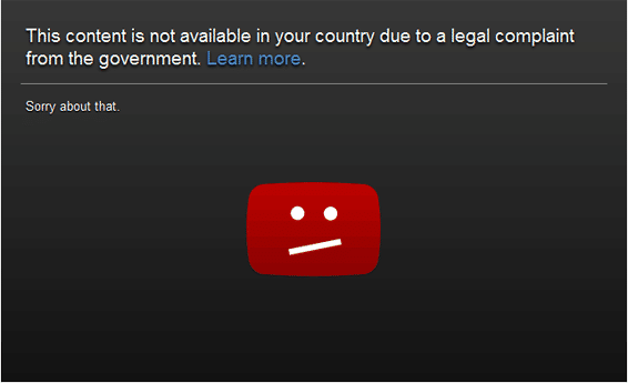 由于地理限制，YouTube 视频不可用