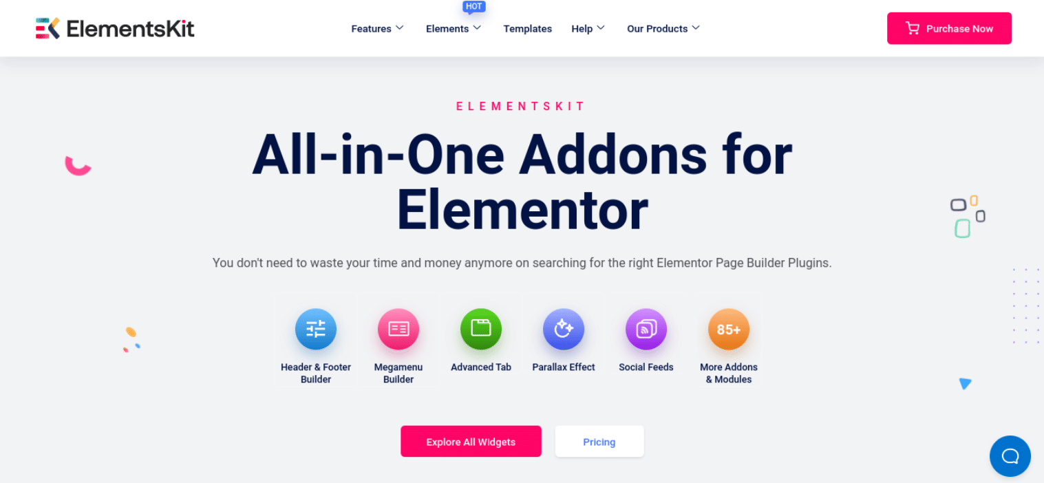 Elementor 页面构建器的 ElementsKit