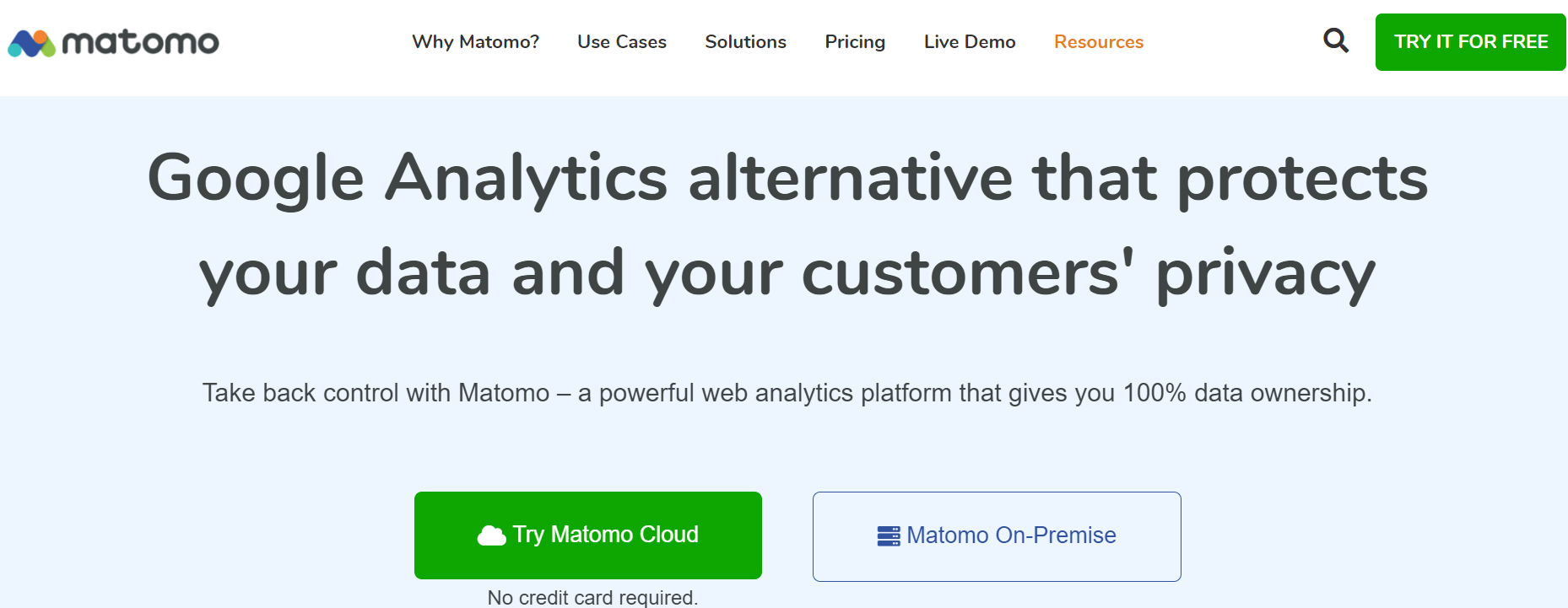 Matomo 是一个优秀的谷歌分析替代品。