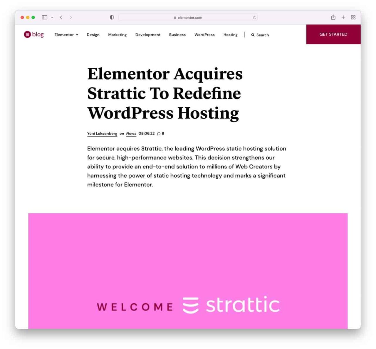 Elementor 收購靜態 WordPress 託管服務 Strattic