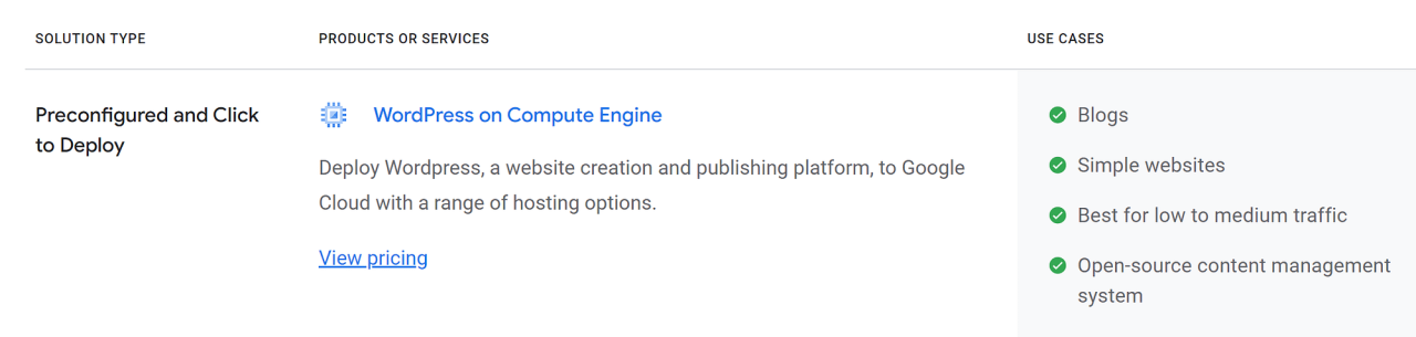 Google Cloud 的 WordPress on Compute Engine 解决方案