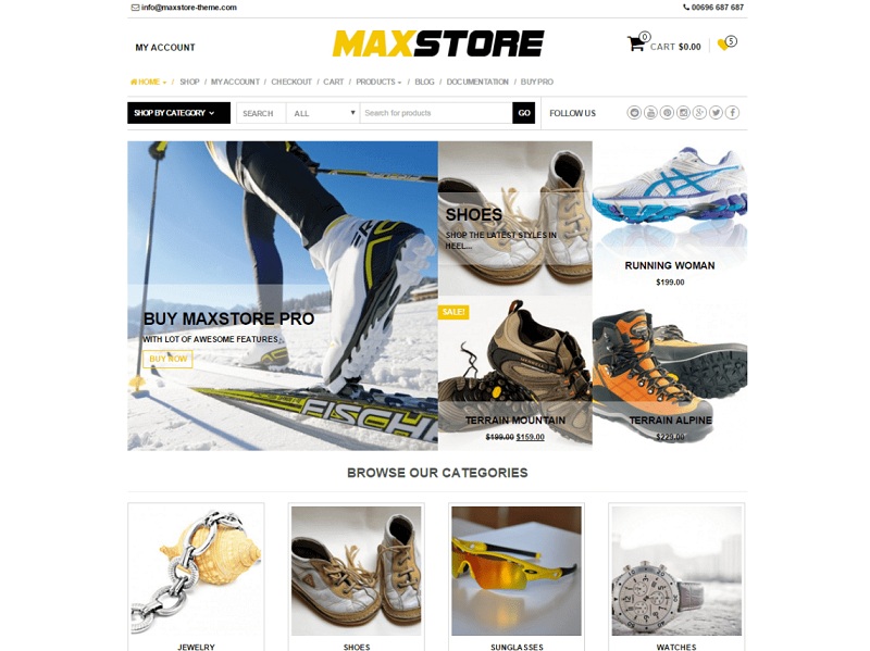 MaxStore 免费 WooCommerce WordPress 主题