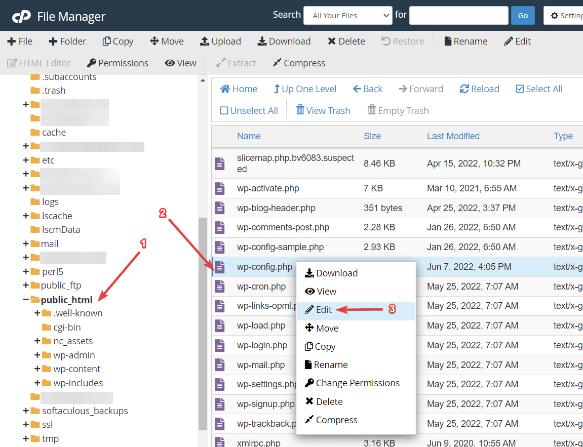 publichtml文件夹中的配置文件