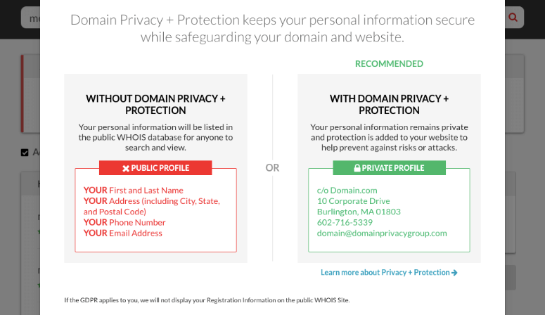 域名隐私比较