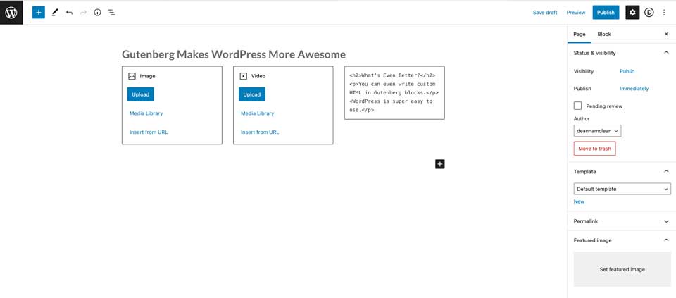 WordPress 块编辑器