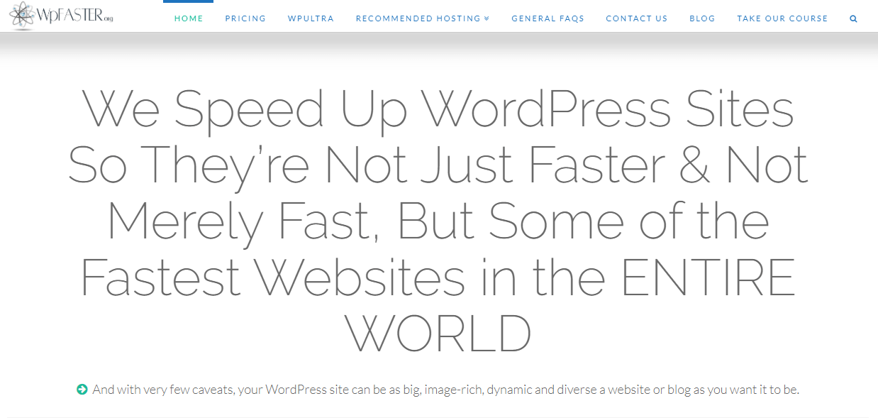 WP Faster WordPress 速度優化服務。 